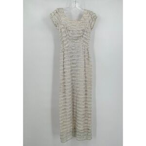 Sylvia Ann Womens Vintage 70s Cottagecore Maxi Dress Size S Romantic Ethereal